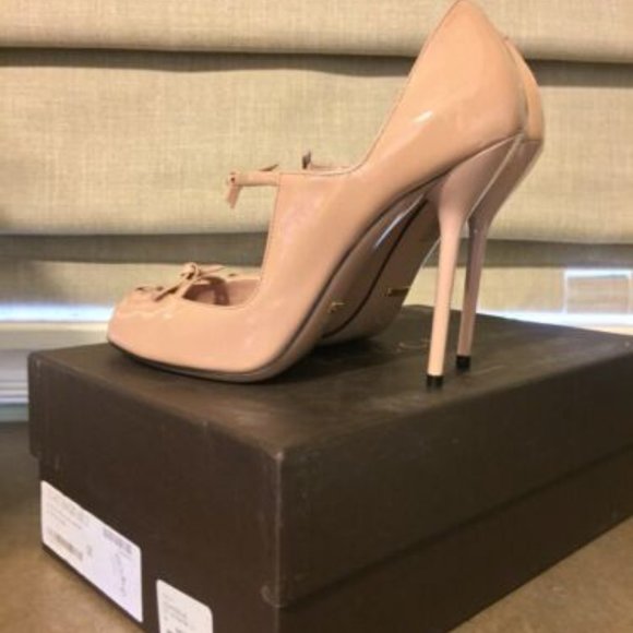Gucci 4.5 inch pumps size 38 (7.5), patent-leather nude - Picture 5 of 5